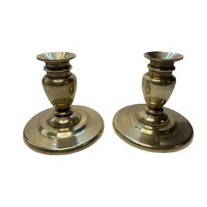 Pair of Vintage Brass Candlestick Holders Candle Stick Thanksgiving China 4"